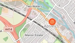 Small location map, linking to the Find Us page